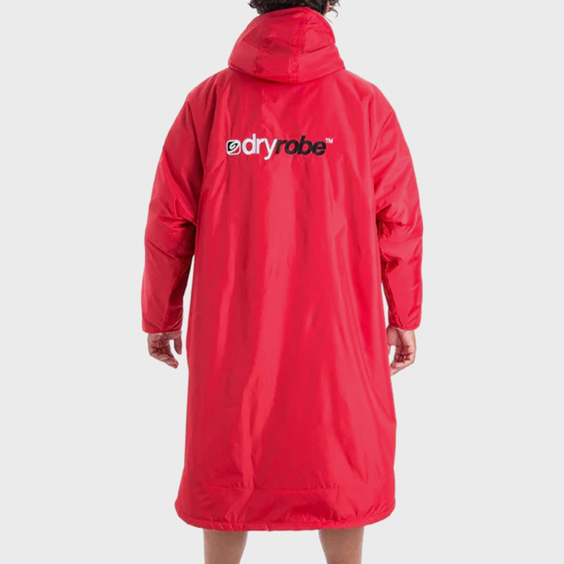 Adults Dryrobe - Advance Long Sleeve Dryrobe - Red/Grey - ManGo Surfing