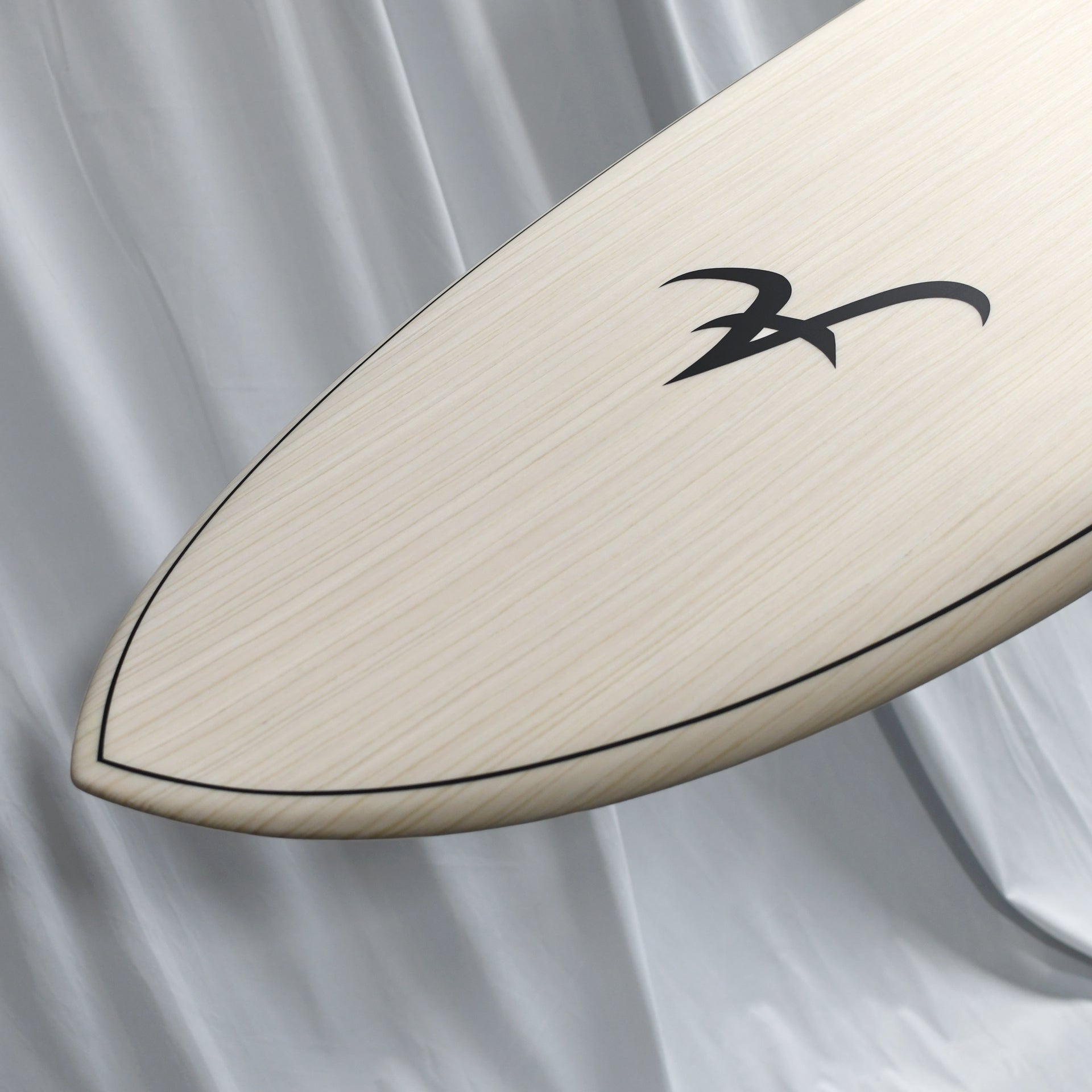 Aloha Black Panda 5F Ecoskin (Futures) Shortboard Surfboard with Pinstripe