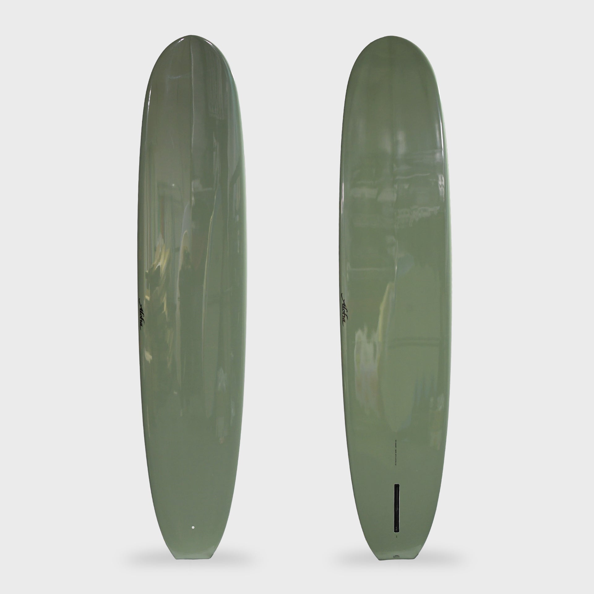 Aloha Chopped Log Longboard 10' Slot Box PU Tint Polish Surfboard - Sage