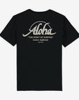 Aloha Custom Surfboards T-Shirt - Unisex Short Sleeve Tee - Black - ManGo Surfing