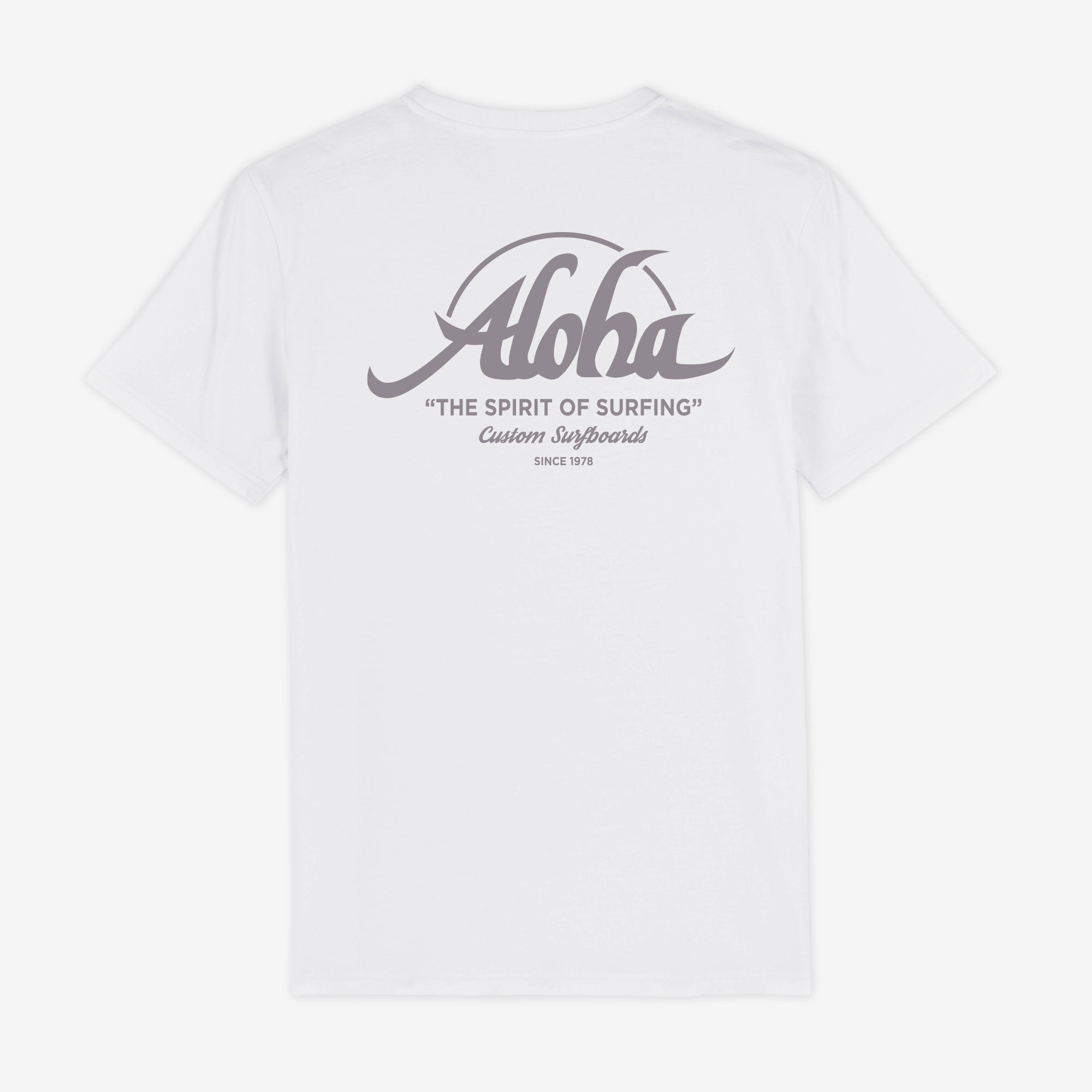 Aloha Custom Surfboards T-Shirt - Unisex Short Sleeve Tee - White - ManGo Surfing