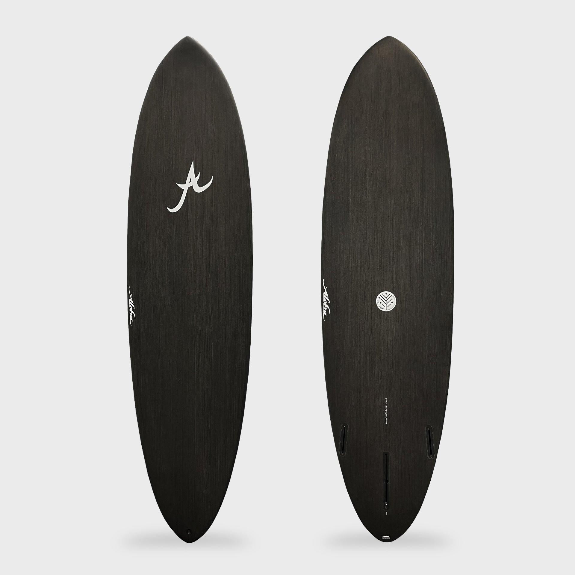 Aloha Mid 3F (1+2 Futures) Ecoskin Surfboard - Black