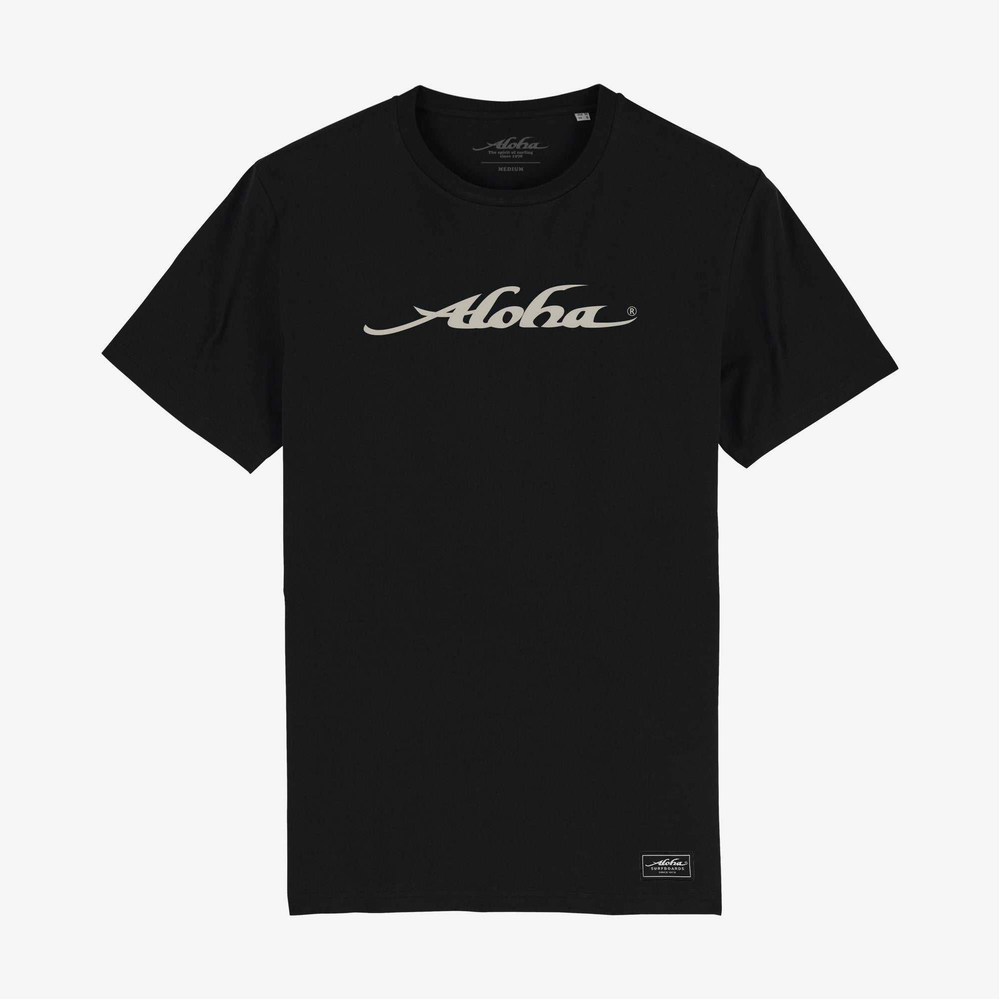 Aloha Logo T-Shirt - Unisex Short Sleeve Tee - Black - ManGo Surfing