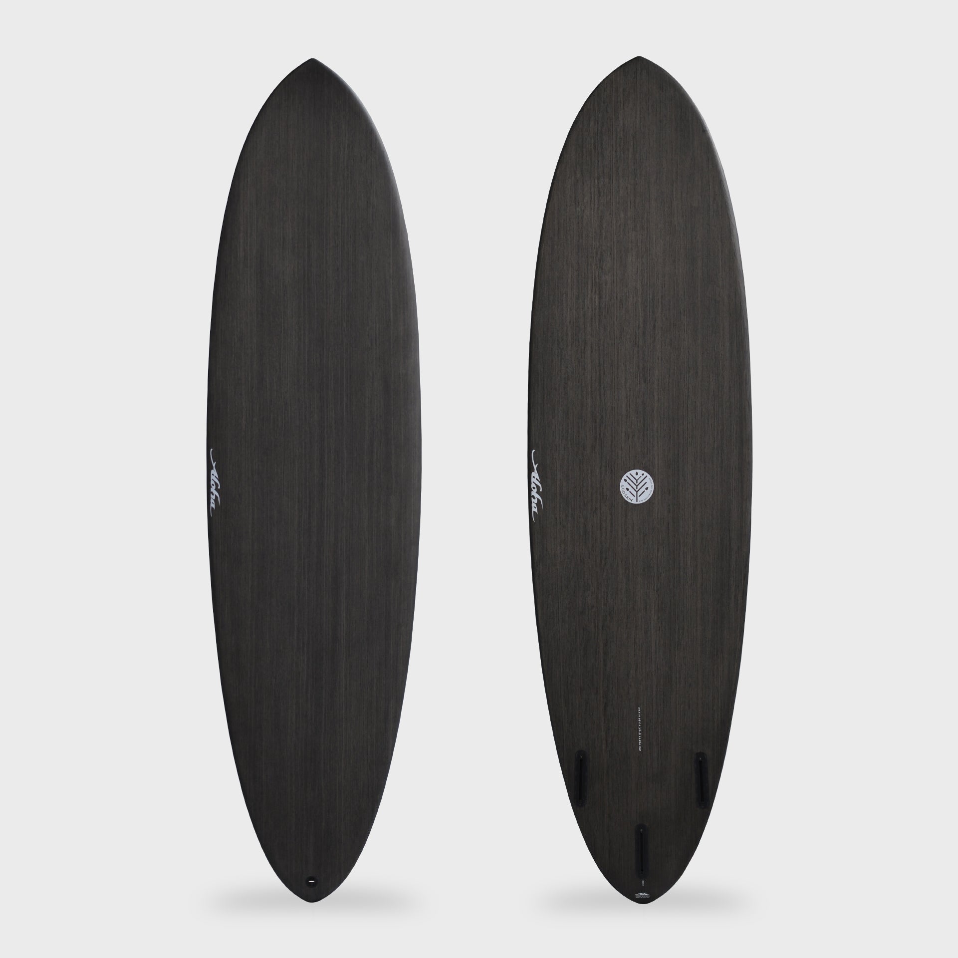 Aloha Mid 3F Ecoskin (Futures) Mid Length Surfboard - Black