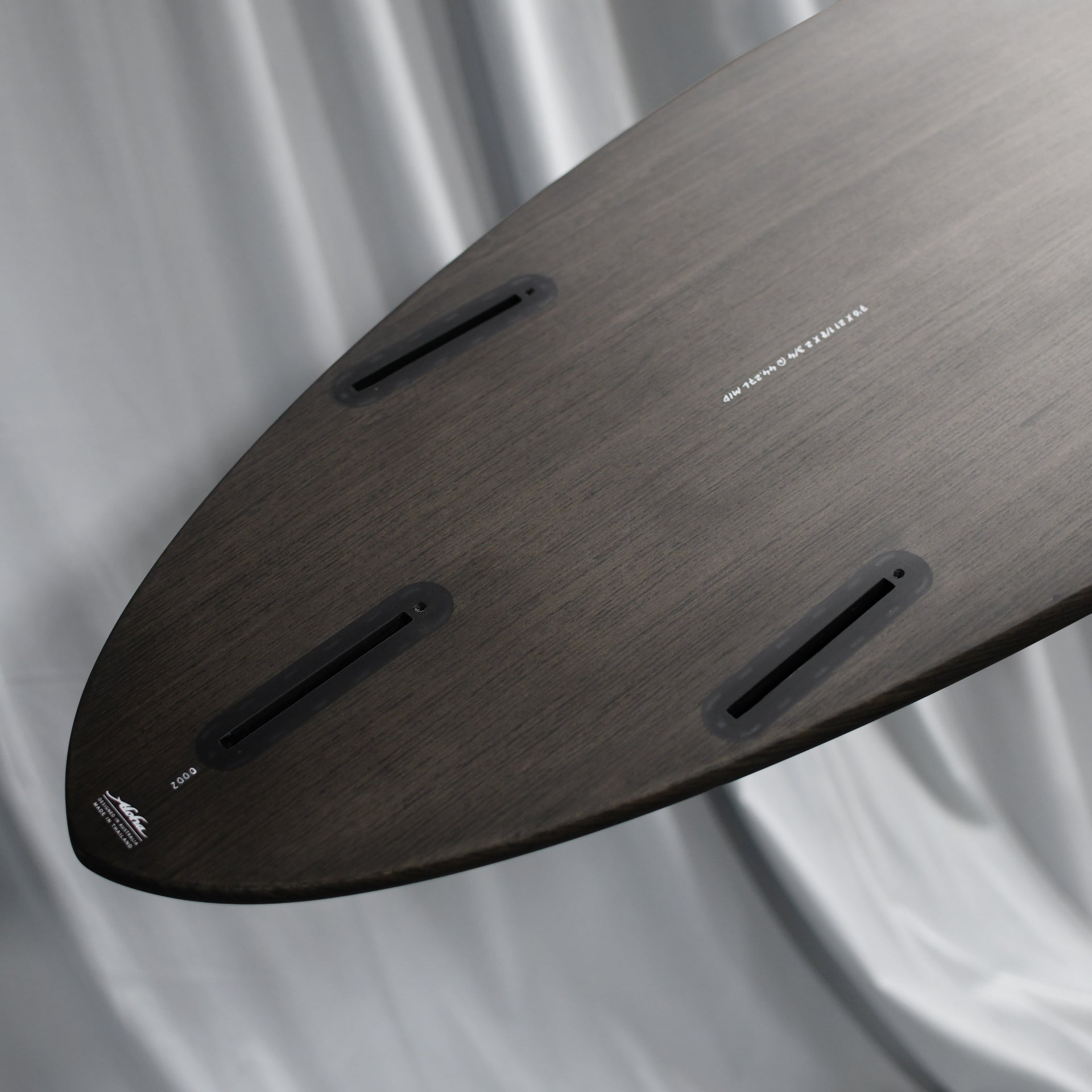 Aloha Mid 3F Ecoskin (Futures) Mid Length Surfboard - Black