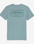 Aloha Shapers Badge T-Shirt – Unisex Short Sleeve Tee - Slate Blue - ManGo Surfing
