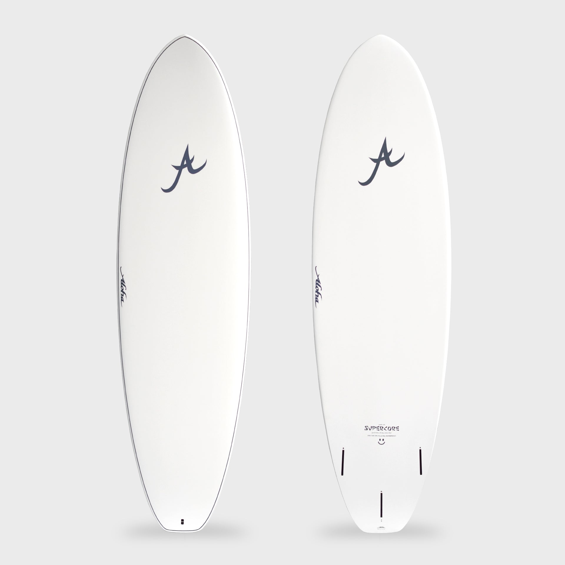 Aloha Smile Funzarelli Supercore Mid Length (Futures) Surfboard - White