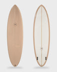 Aloha Twin Pin PU Tint Polish Surfboard 3F (FCSII) - Mushroom