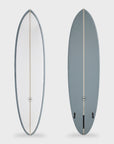 Aloha EZ-Mid PU PVCP Fun Surfboard 3F (1+2FCSII) - Steel Blue