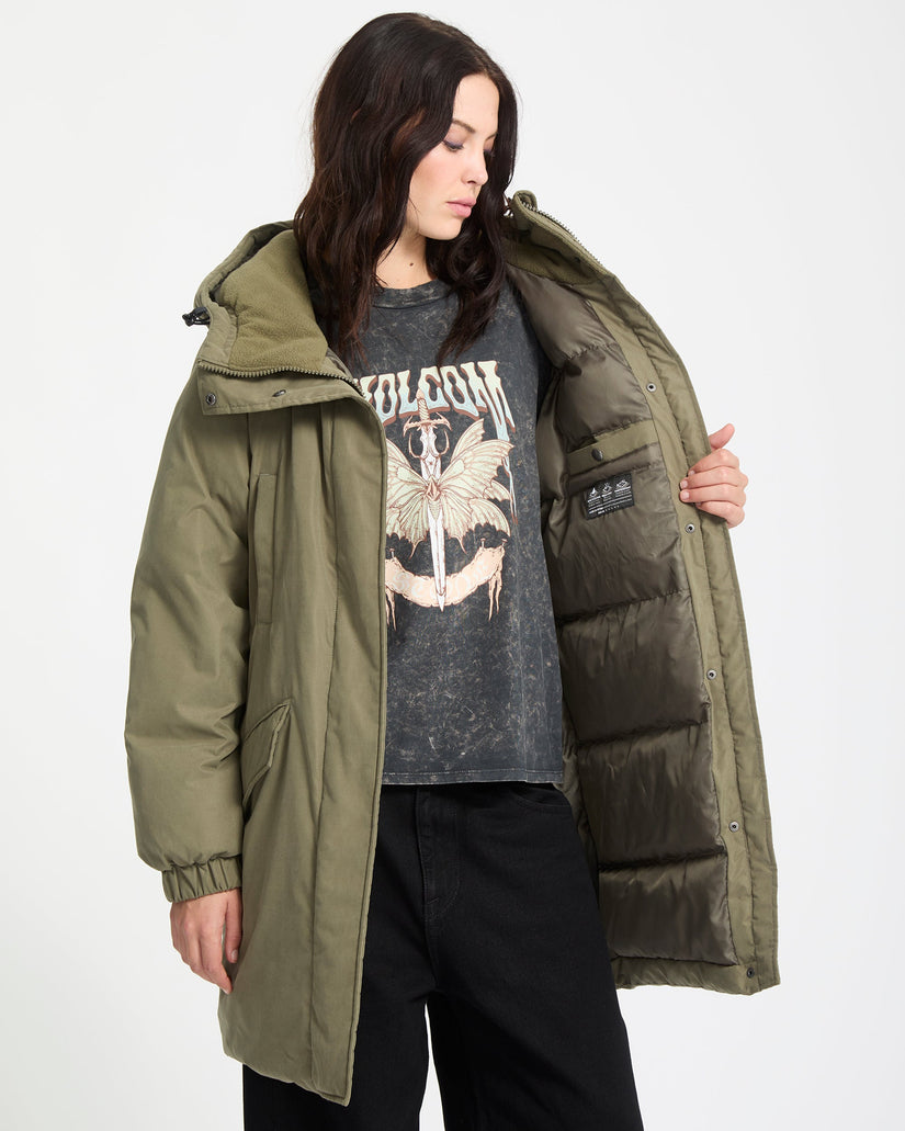 Volcom Womens Sleepi Puff Up Parka - Wintermoss