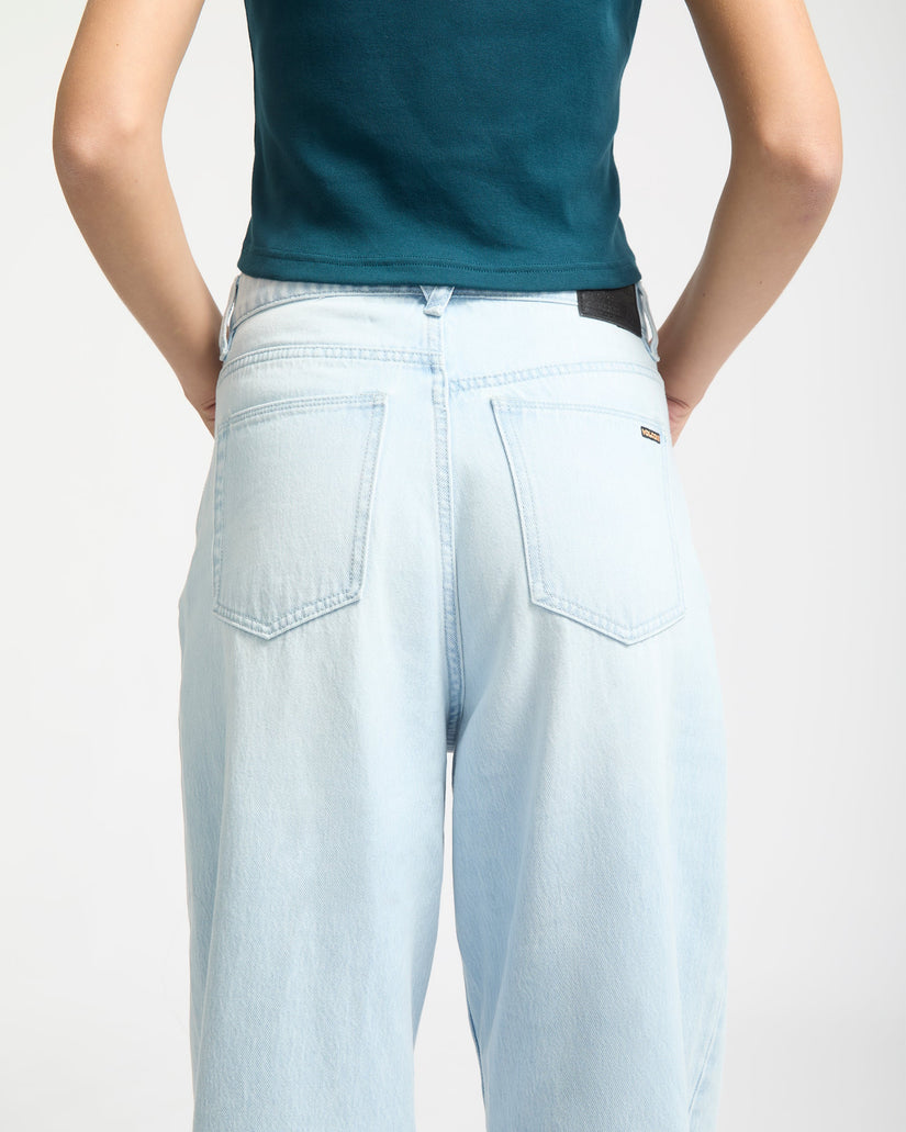 Volcom Womens Weellow II Denim Trousers - Bleached Aqua