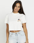 Volcom Womens Pocket Dial T-Shirt - Star White - ManGo Surfing