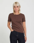 Volcom Womens Stone Tight T-Shirt - Tobacco Brown