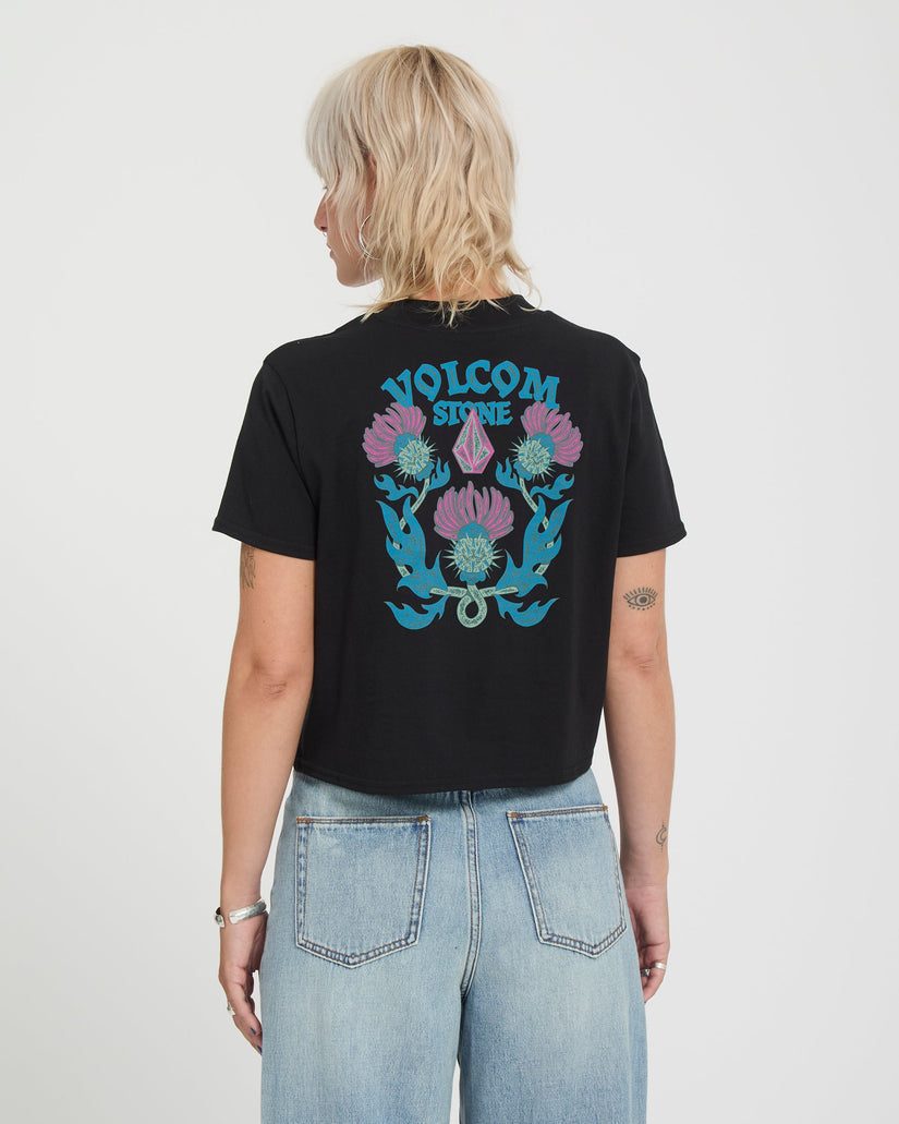 Volcom Womens Dial Crop T-Shirt - Black