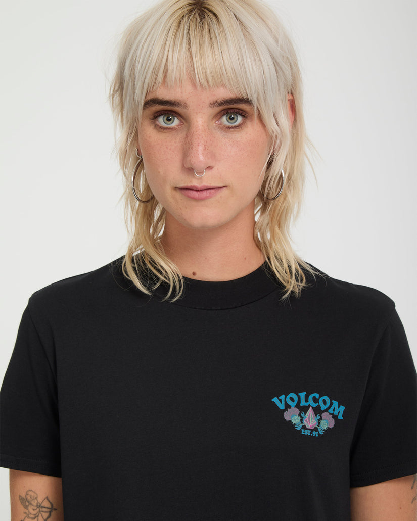 Volcom Womens Dial Crop T-Shirt - Black