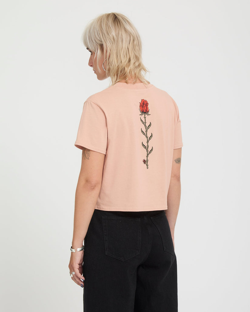 Volcom Womens Dial Crop T-Shirt - Misty Rose