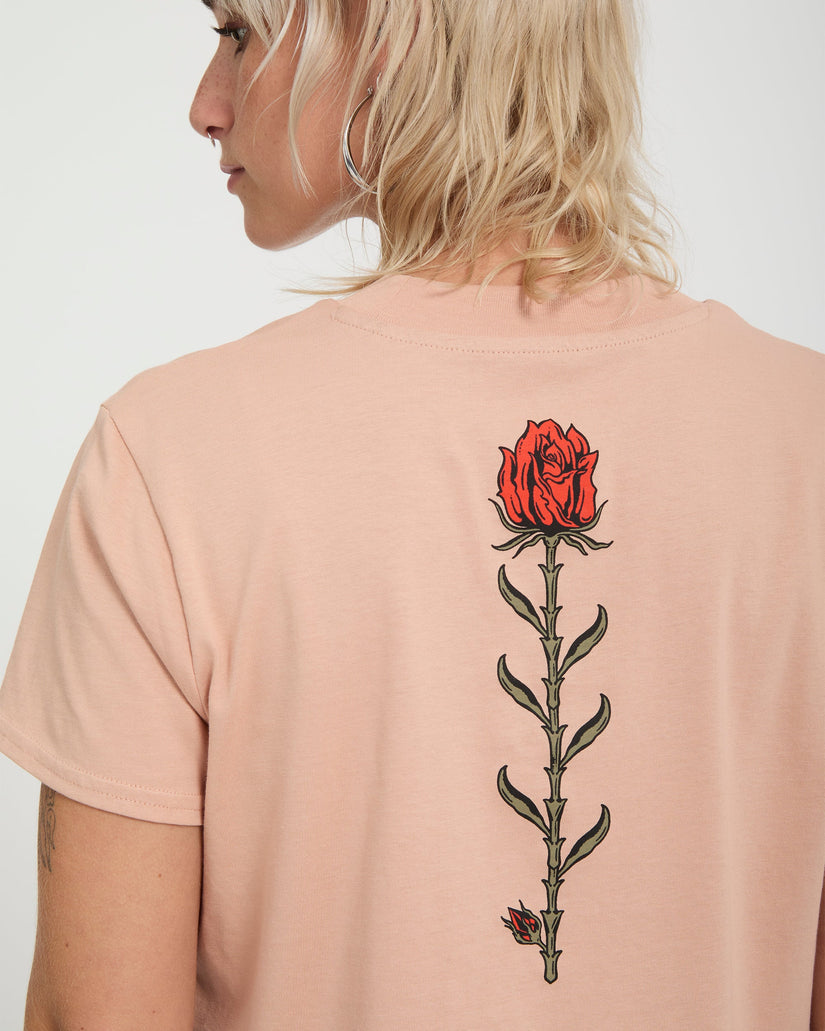 Volcom Womens Dial Crop T-Shirt - Misty Rose