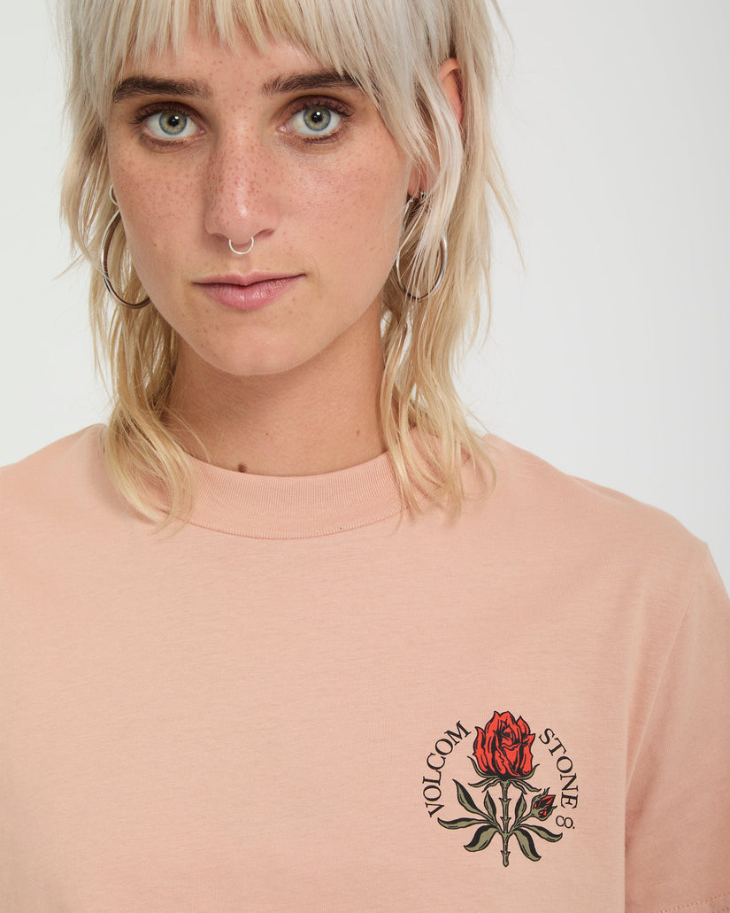 Volcom Womens Dial Crop T-Shirt - Misty Rose