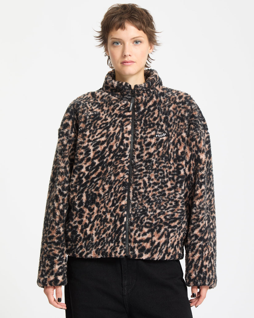 Volcom Womens Wylding Out Sherpa - Animal Print
