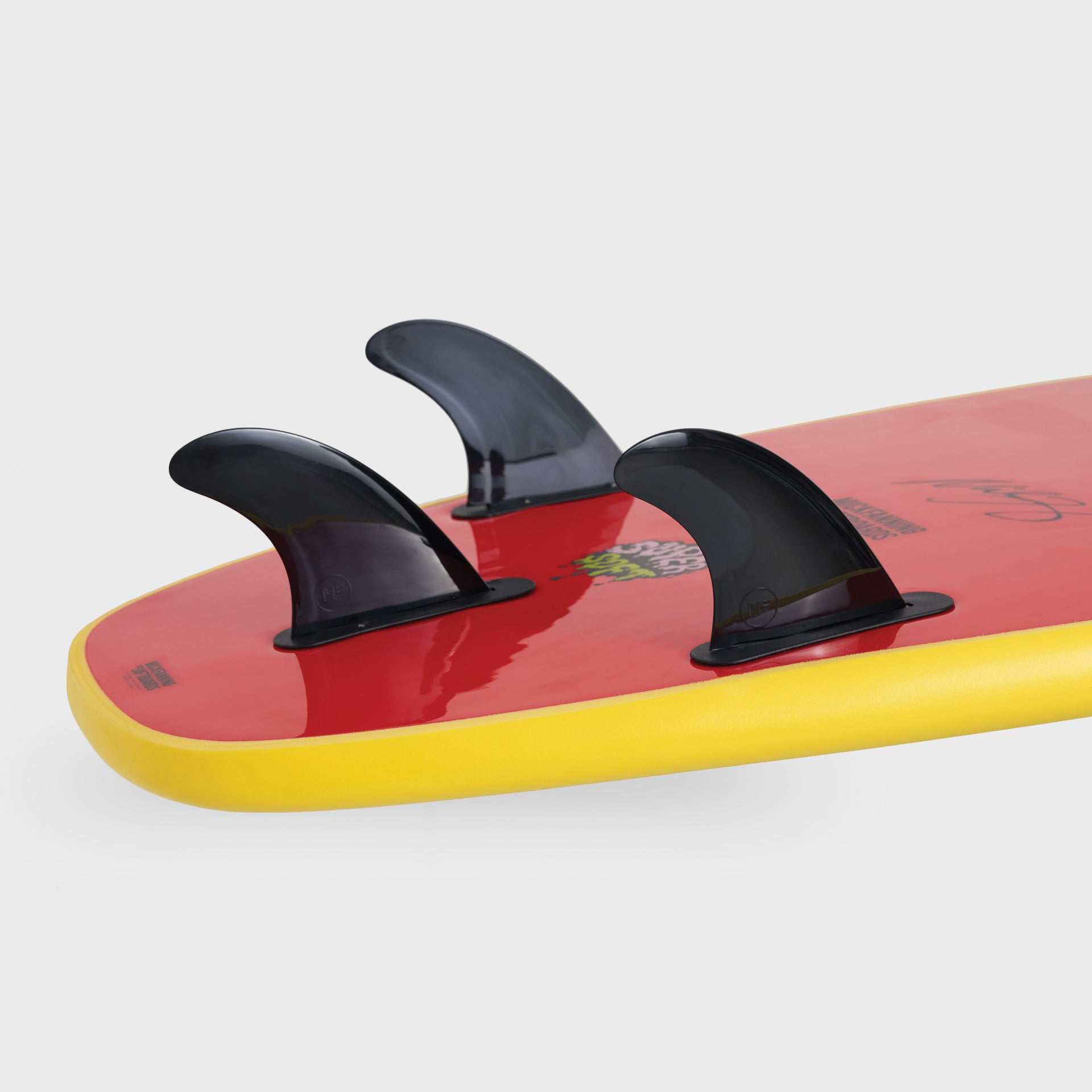 Beastie Super Soft Tri - Softboard - 6&#39;6, 7&#39;0, 7&#39;6 and 8&#39;0 - Sunshine/Red - ManGo Surfing