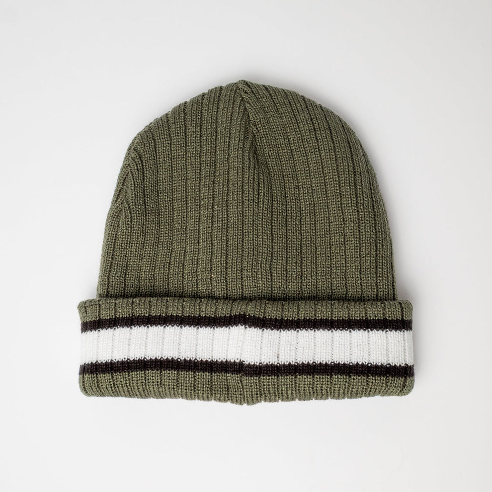 Rusty Mens Bones Reversible Beanie Hat - Shadow Army