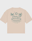 Better Days Womens Small Waves Boxy T-Shirt - Natural