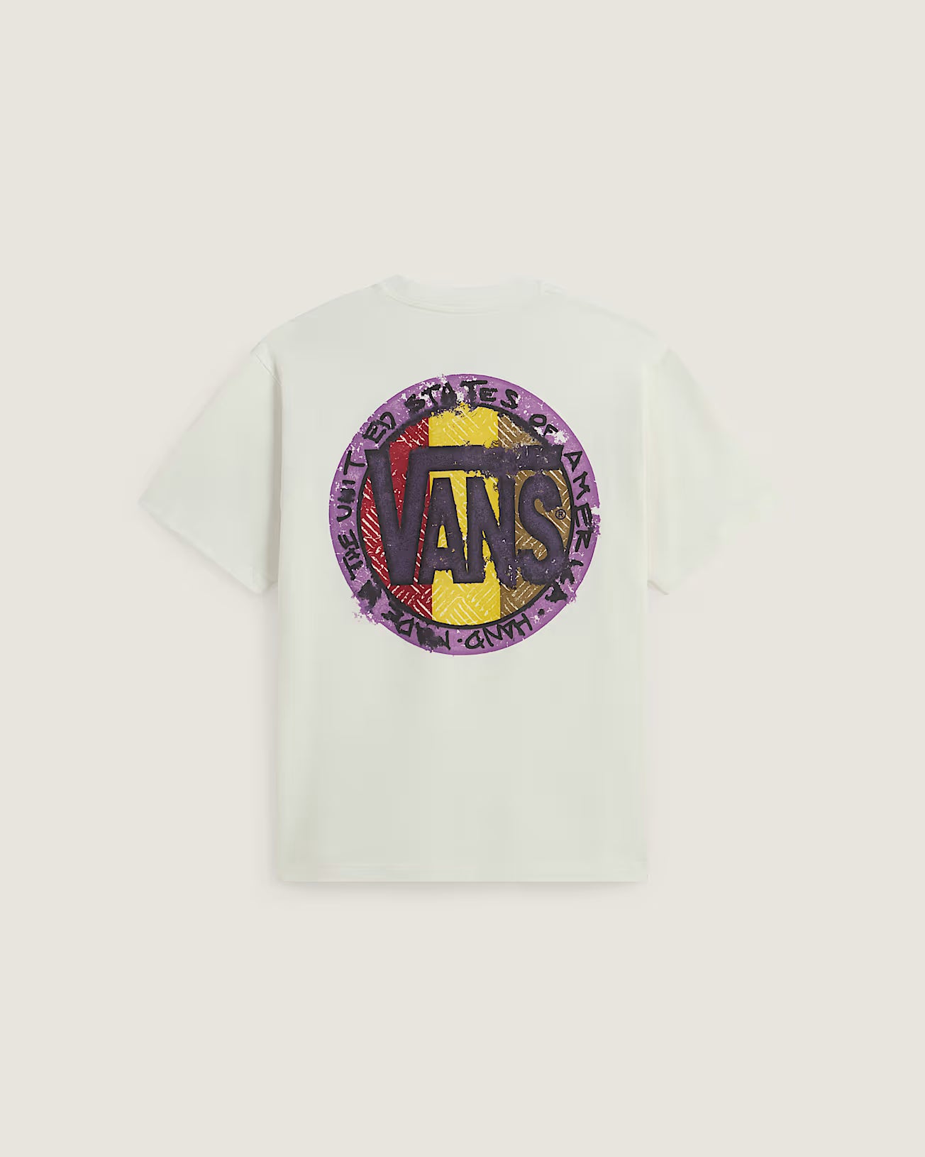 Vans Mens Blotched Circle Short Sleeve T-Shirt - Marshmallow