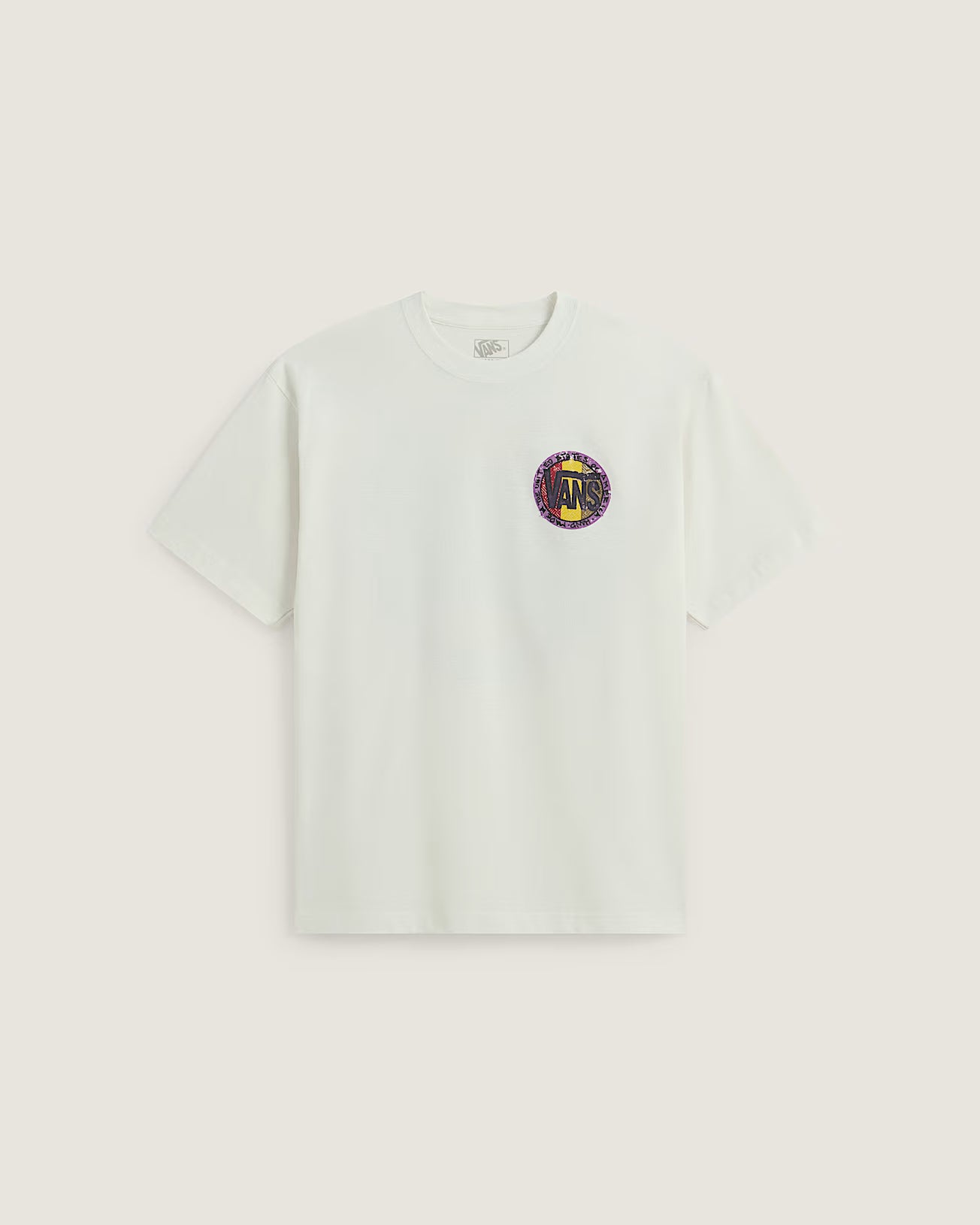 Vans Mens Blotched Circle Short Sleeve T-Shirt - Marshmallow