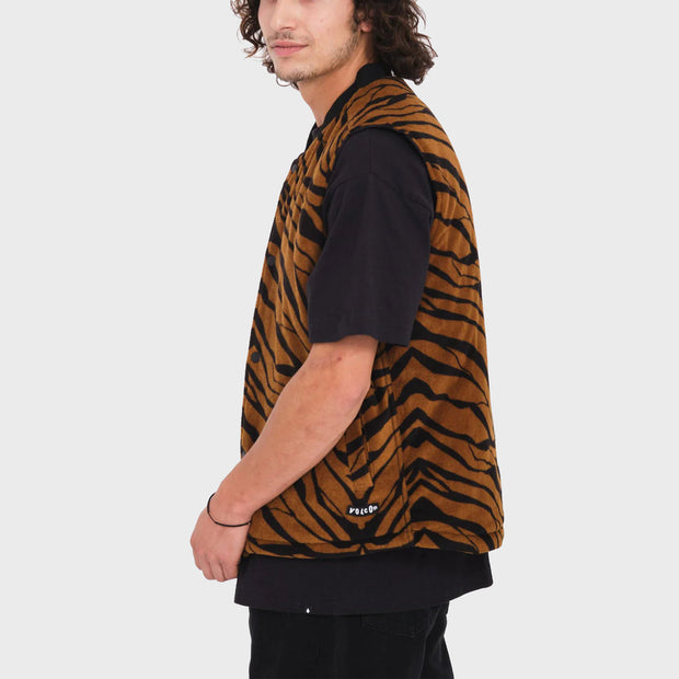Bowered Vest (Reversible) - Mens Reversible Vest - Bitter Chocolate