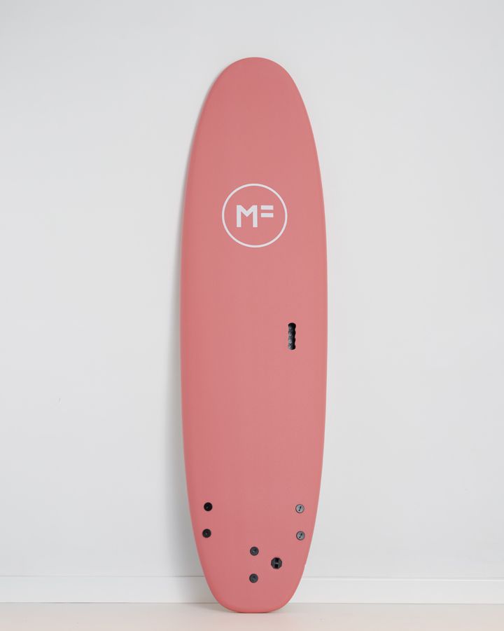 7&#39;0 Surf School Super Soft Surfboard - Screw Thru 3F - Coral - ManGo Surfing