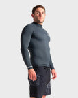 C-Skins UV Skins Basics Mens Long Sleeve Rash Vest - Anthracite - ManGo Surfing