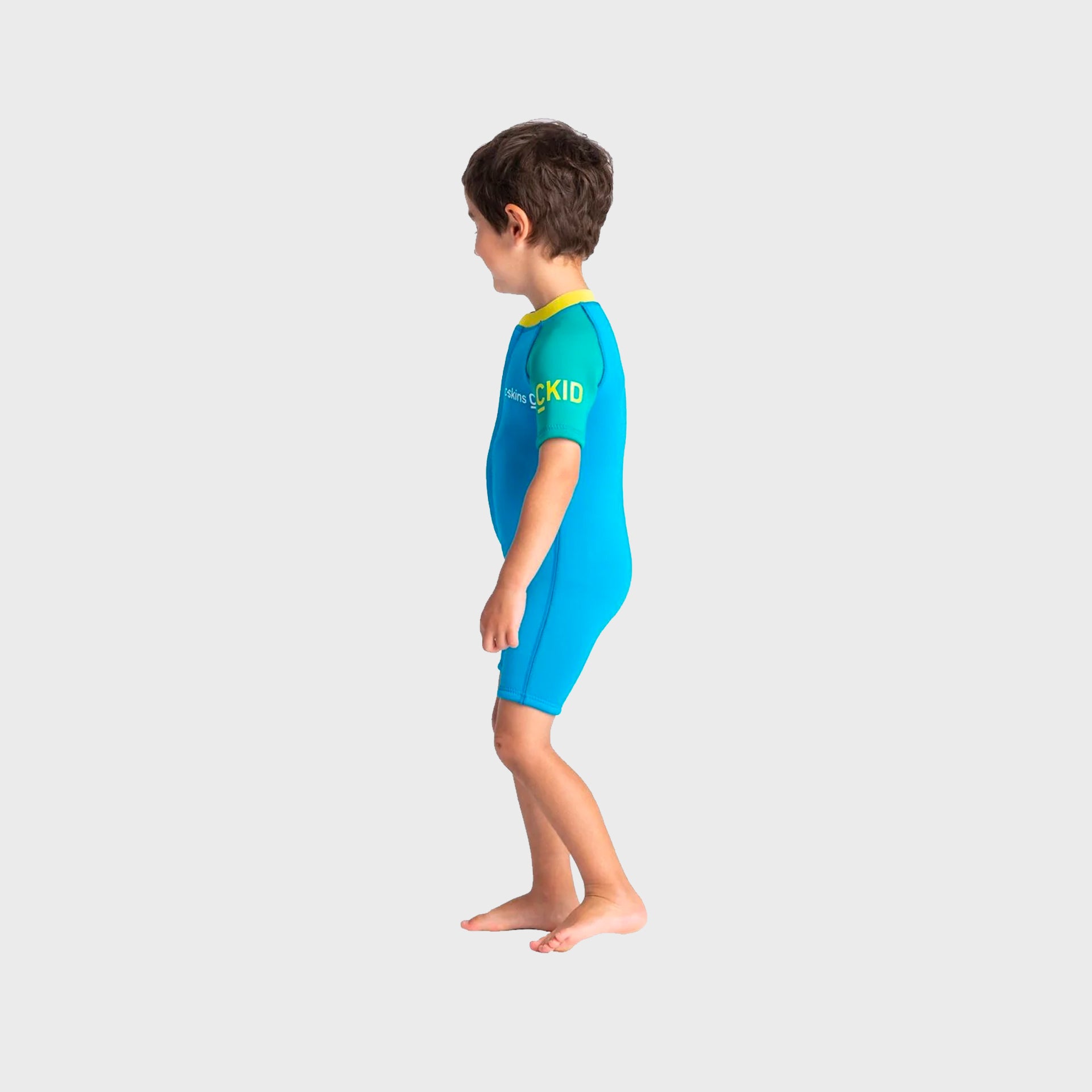 C-Skins C-KID Baby Shorti Wetsuit - Cyan/Green/Aurora Yellow - ManGo Surfing