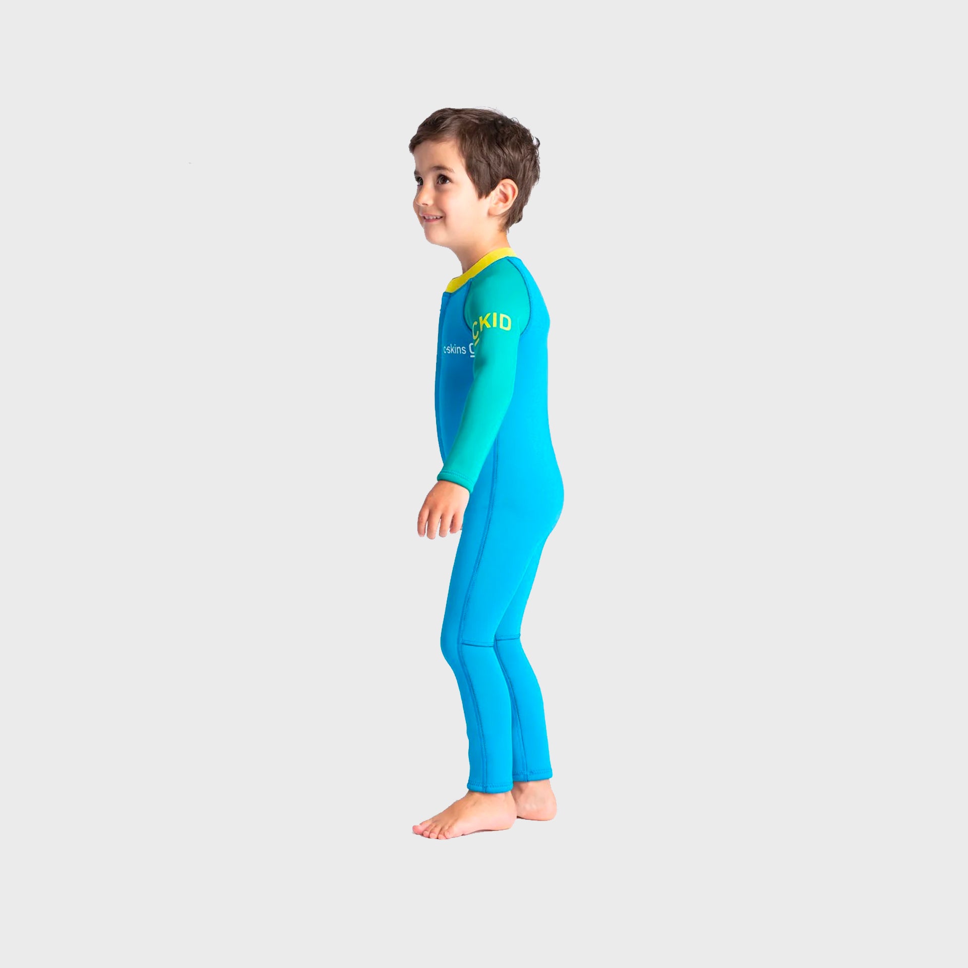 C-Skins C-KID Baby Steamer Wetsuit - Cyan/Green/Aurora Yellow - ManGo Surfing