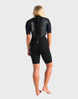 C-Skins Element 3/2 Womens Shortie Wetsuit - Black/Slate/Coral - ManGo Surfing