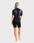 C-Skins Element 3/2 Women's Back Zip Shortie Wetsuit - Black Slate/Azure Blue - ManGo Surfing