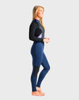 C-Skins Element 3/2 Women's Back Zip Steamer Wetsuit - Black/Lilac/Bluestone - ManGo Surfing