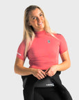 C-Skins Womens Short Sleeve Rash X Vest - Coral/Slate/Navy - ManGo Surfing