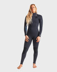 C-Skins Solace 3/2 Womens Chest Zip Wetsuit - Anthracite/Coral - ManGo Surfing