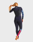 C-Skins Solace 3/2 Womens Chest Zip Wetsuit - Anthracite/Coral - ManGo Surfing