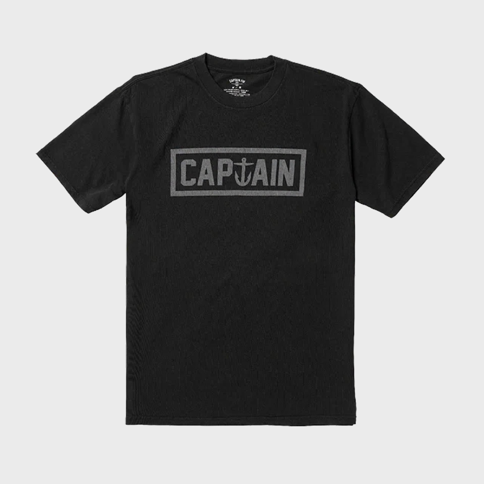 Captain Fin Mens Naval T-Shirt - Black - ManGo Surfing