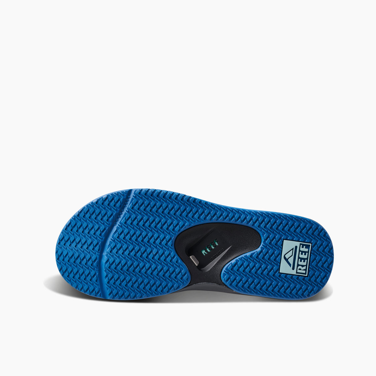 Reef Mens Fanning Flip Flops - Gunmetal/Ocean - ManGo Surfing
