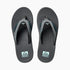 Reef Mens Fanning Flip Flops - Gunmetal/Ocean - ManGo Surfing