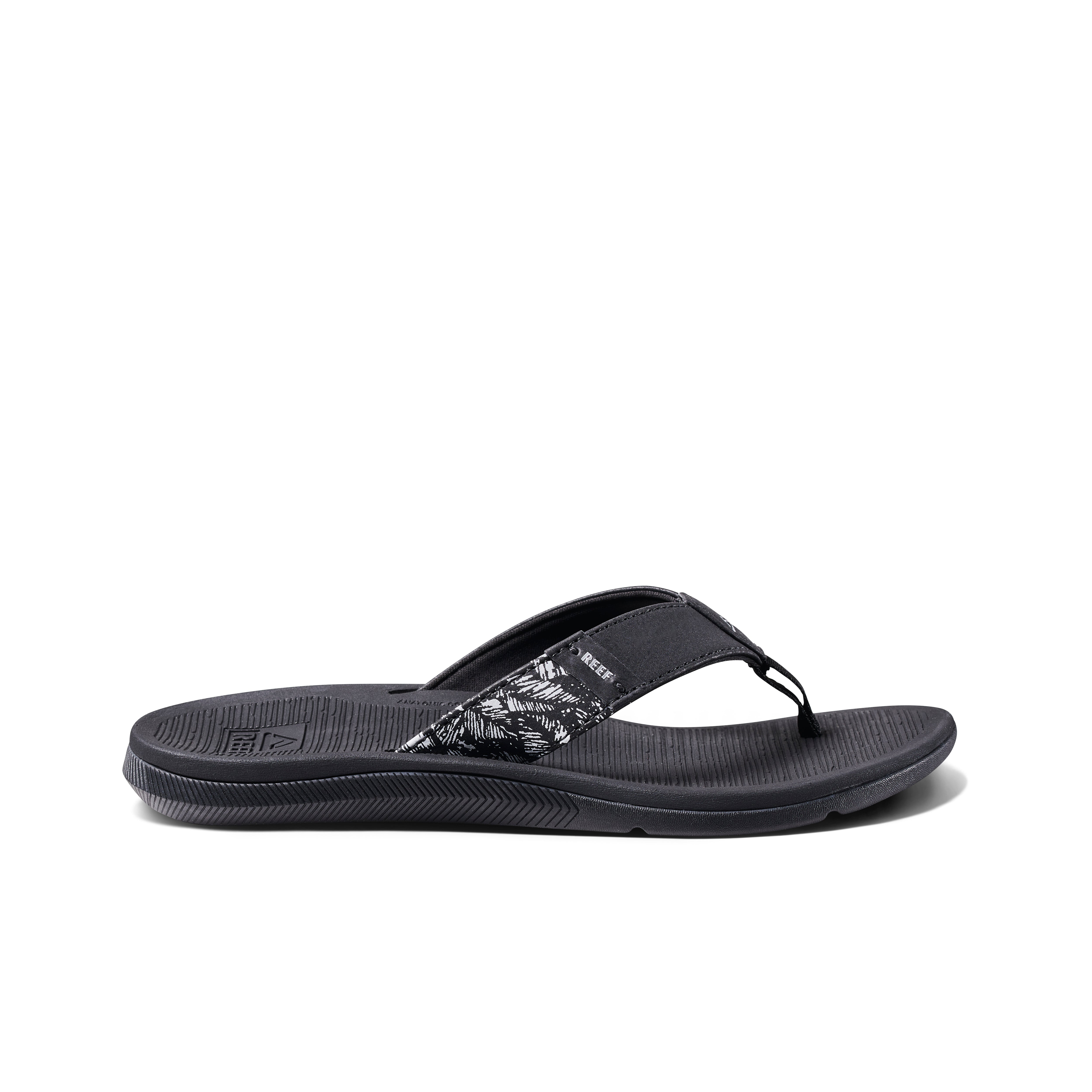 Reef Womens Santa Ana Flip Flops - Black/White - ManGo Surfing