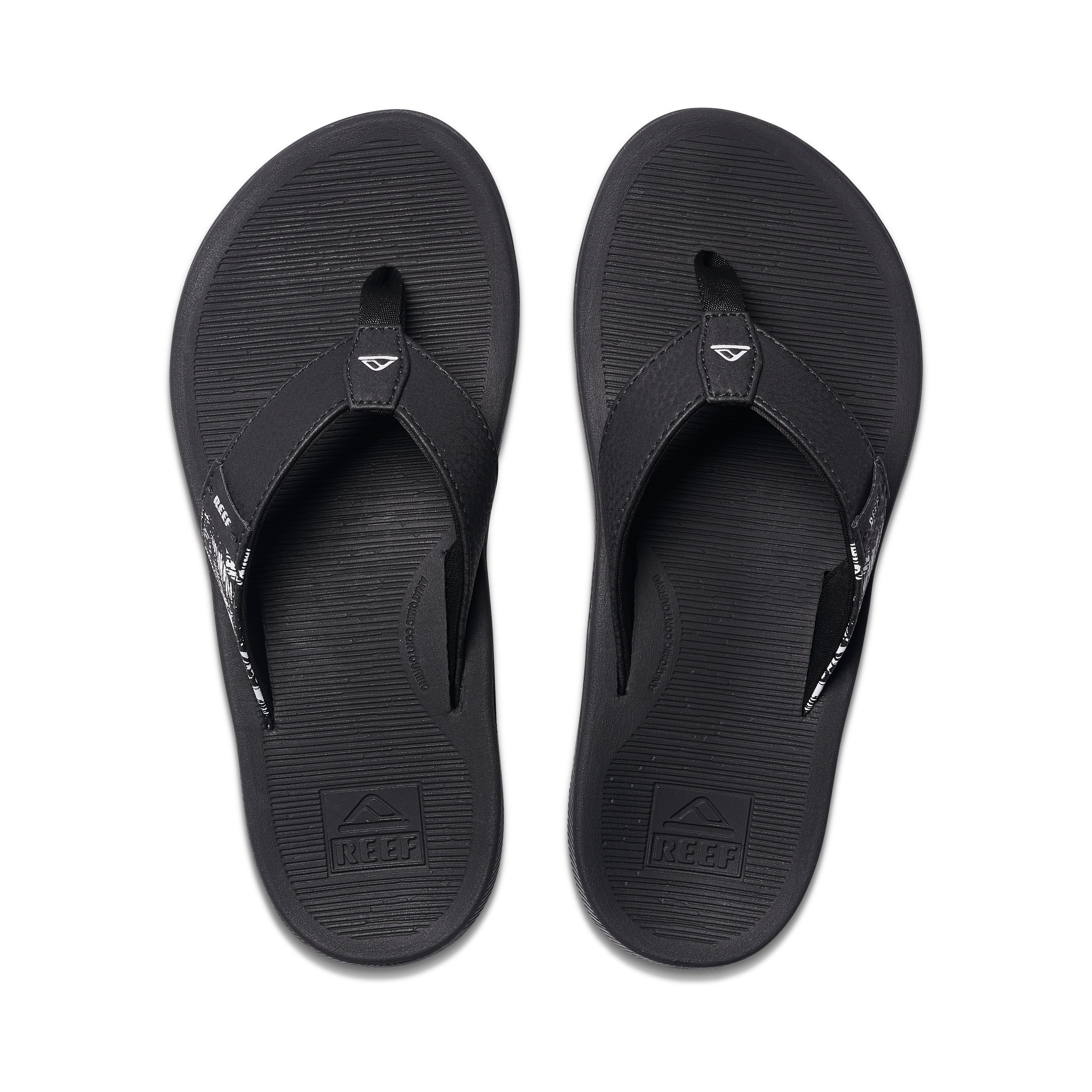 Reef Womens Santa Ana Flip Flops - Black/White - ManGo Surfing