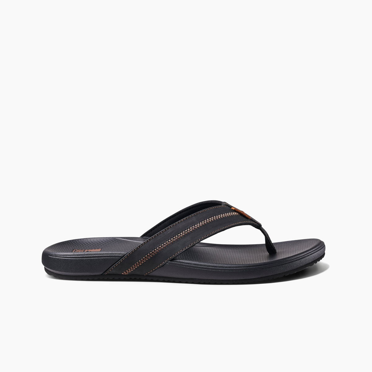 Reef Mens Cushion Phantom 2.0 Leather Flip Flops - Black/Coffee - ManGo Surfing