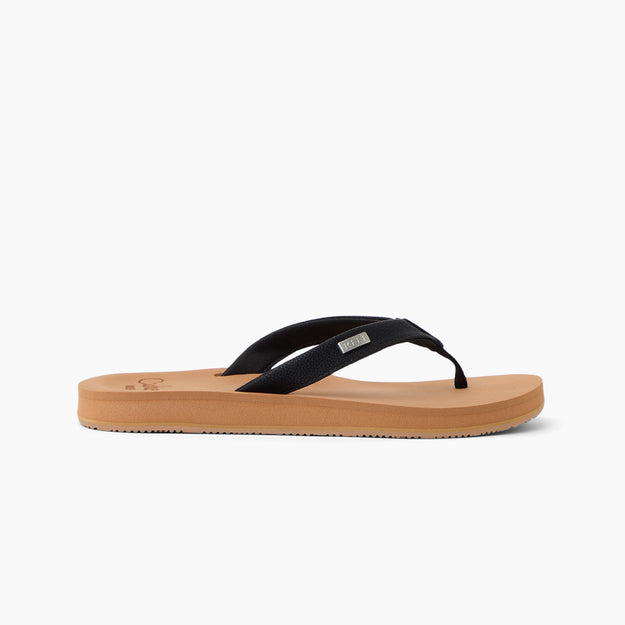 Reef Womens Baja Sands Flip Flops - Black/Tan