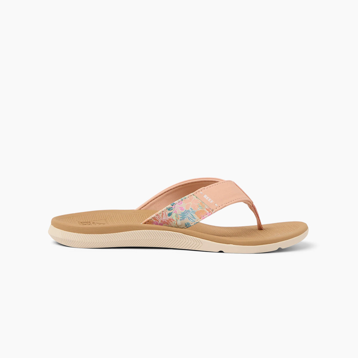Reef Womens Santa Ana Flip Flops - Peach/Tan