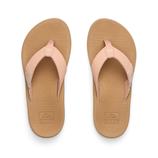 Reef Womens Santa Ana Flip Flops - Peach/Tan