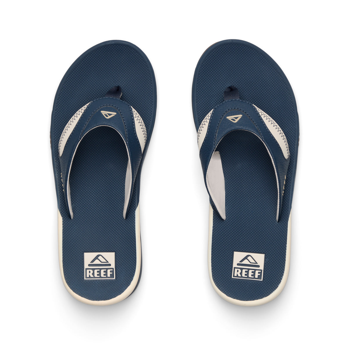 Reef Mens Fanning Flip Flops - Navy/Oat