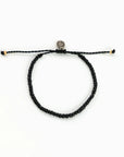 Pineapple Island Coconut Wood Beaded Beach Bracelet - Black